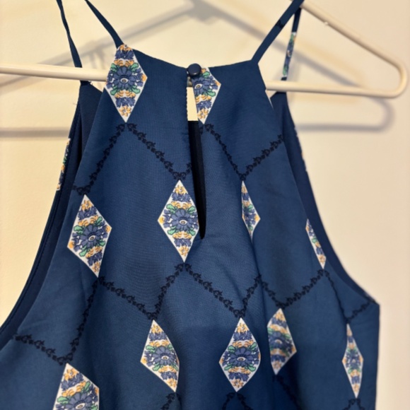 women's monteau Los Angeles garden dress blue size small - Picture 4 of 5